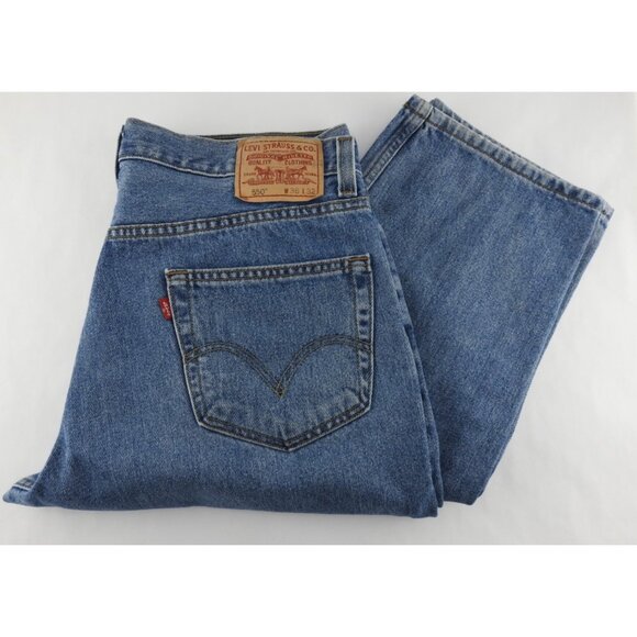 Vintage Levis 550 Relaxed Fit Jeans Mens 36x32 Medium Wash Denim Made Colombia - Picture 2 of 9